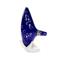 【HOT SALE】 The Guitar Street 12หลุมเซรามิก Ocarina C เครื่องดนตรีที่มีคะแนนเพลงสำหรับการเริ่มต้นสดใสเคลือบเครื่องปั้นดินเผา Woodwind