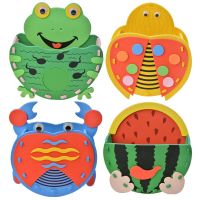 Children Handmade EVA Pen Holder Sponge Paste Paper Stickers Kindergarten Diy Material Package Creative Toys Adhesives Tape