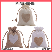 MIH ✨ COD ✨ 2/5pcs jute bags Gift drawstring POUCH กล่องของขวัญบรรจุภัณฑ์กระเป๋าของขวัญผ้าลินินกระเป๋า