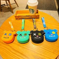 Creative cartoon graffiti fashionable bear bear zero purse key chain headphones package charter key pendant accessories