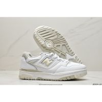 New HOT 【Original】 NB* B- B- 550 Leather Unisex Casual Running Shoes Milky White