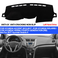 TAIJS Car Dashboard Cover For Hyundai Accent Verna 2012 2013 2014 2015 2016 2017 Solaris Dash Mat Pad Car Anti-UV Anti-slip