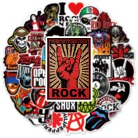 50Pcs Vintage Punk ROCK Singer Graffiti Stickers For LaptopTravel Case Guitar Car Skateboard Computer Waterproof Sticker Gifts Stickers Labels