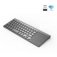 คีย์บอร์ดไร้สาย Slim 2.4G พร้อมทัชแพดเมาส์จำนวนตัวเลข USB Wireless Keypoard สำหรับ Android Windows Desktop Laptop hot