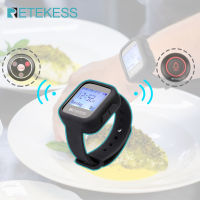 Retekess TD106 รับนาฬิกาสำหรับระบบโทรไร้สายบริกรโทรเพจเจอร์ร้านอาหารคาเฟ่สำนักงาน