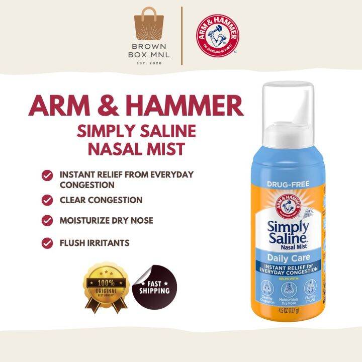 ARM & HAMMER Simply Saline Nasal Mist Daily Care 4.5Oz (127g) A&H