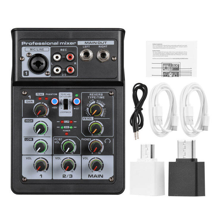 Mixer Audio 3 Kanal, Mixer Audio BT Digital Stereo Papan Suara Sistem