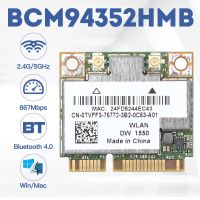 DW1550 BCM94352HMB 867Mbps การ์ด Wifi บลูทูธ4.0 BCM4352 AW-CE123H Mini Pcie อะแด็ปเตอร์ Wlan ไร้สาย PCI-Express