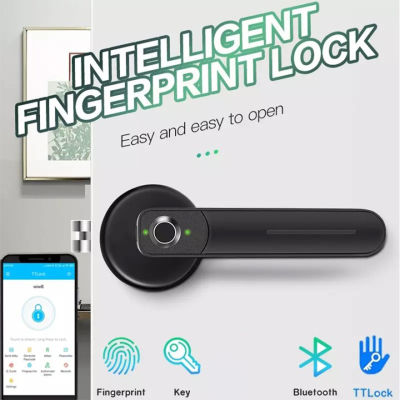 ส่งจากกรุงเทพฯ 【ติดตั้งง่าย】Smart digital fingerprint door lock กลอนประตูไฟฟ้า กลอนล็อคประตู ลูกบิดประตู digital สแกนลายนิ้วมือ รหัสผ่าน / บัตร IC