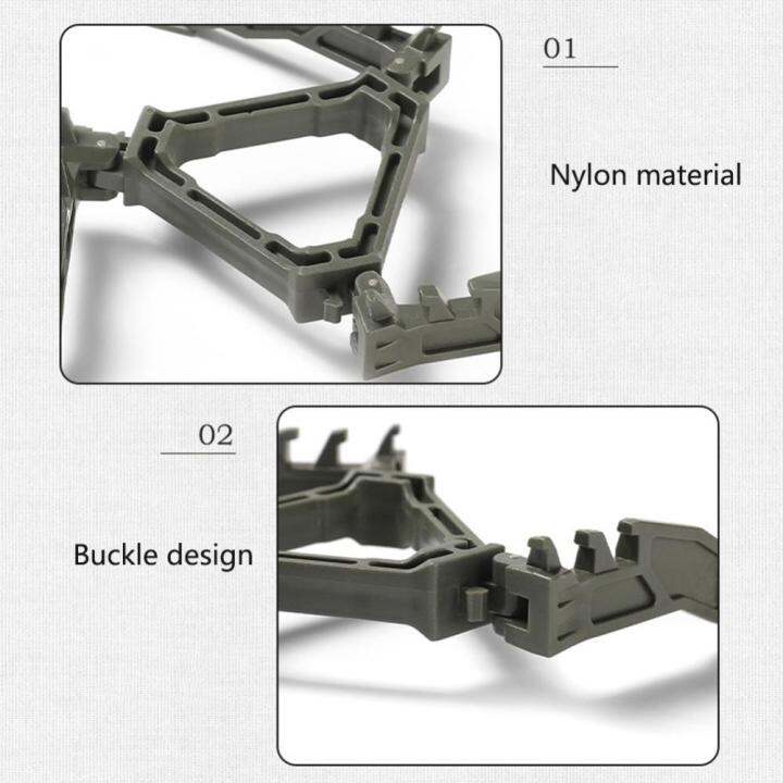 ขาตั้งกระป๋องสเปรย์ไนล่อน3เกียร์ปรับได้-ถังลมรองรับทำอาหารอเนกประสงค์อุปกรณ์ป้องกันการลื่นอุปกรณ์ตั้งแคมป์กลางแจ้ง