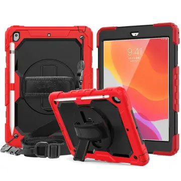 For iPad 10.2 9th Generation 2021 Rotating Case Cover Built-in Screen  Protector
