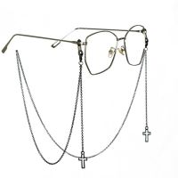 Fashion Pendant Sunglasses Chains Cross Eyeglasses Sunglasses Spectacles Metal Chain Holder Cord Lanyard Necklace Eyeglass Strap Eyewear case