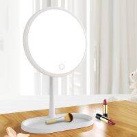 ┋✟✔ Touch Screen HD Makeup Mirror with LED Lights 7inch USB Cable Or Batteries Use Desktop Bedroom Mordern Vanity Mirror