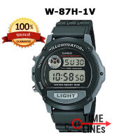 CASIO ของแท้ 100% รุ่น W-87H-1V นาฬิกาสายยาง ทรงคลาสสิค วินเทจ กล่องและรับประกัน 1 ปี W87 W-87H