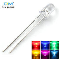 diymore 100PCS 5MM หัวกลมสีแดง LED Light Emitting Diode Frosted Round Head Anode