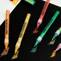 ปากกาสีโลหะอะคริลิกน้ำ Set Pulpen ปากกาเซ็นชื่อเงาสูงแบบมือวาดด้วยมือสมุดภาพปากการะบายน้ำกันน้ำการ์ดโปสเตอร์หมึกสี