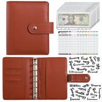 Budget Planner 2023เงินสดซองจดหมายประหยัดเงิน6หลุม Binder สำหรับ Financial Management A7 Loose-Leaf Notebook Binder Housing