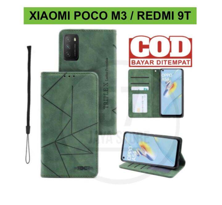 New Flip Case XIAOMI REDMI 9T / POCO M3 Flip Dompet Casing HP Wallet Leather cover
