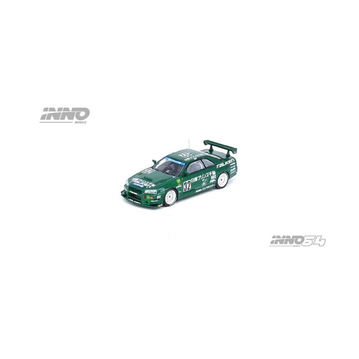 inno-in-stock-1-64-skyline-gtr-r34-5zigen-prince-chiba-falken-diecast-diorama-car-model-collection-miniature-carros-toys