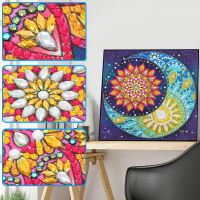 5D DIY Diamond Painting Moon Mandala Partial Special Shape Drill Rhinestone Mosaic Kits Art Abstract Picture Crafts Home Living