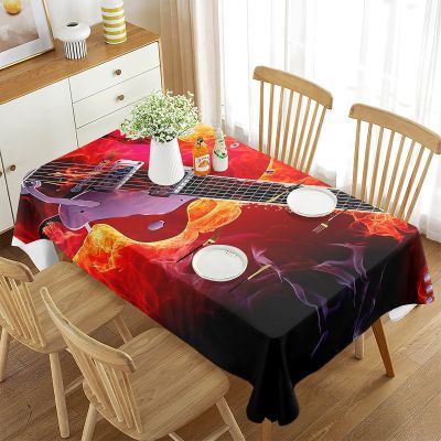 【CW】 Tablecloth Instrumental Music Rectangular Dining Room Banquet Outdoor