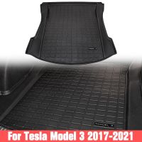 ☑ TPE Car Rear Trunk Mat for Tesla Model 3 2017-2021 Waterproof Protective Pad Pads Cargo Liner Trunk Tray Floor Mat Accessories