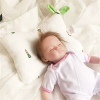 ZZOOI Cotton Pillow for Newborn Correct Head Deviation Baby Bedding Shaping Pillow Nursing Pillow Infant Sleep Support Concave Pillow