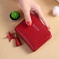 【CC】 Small Wallets Card Holder Luxury Designer Wallet Pink Purse Leather Short Tassel Coin