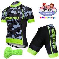 Children 2023 Breathable Tinkoff Kids Cycling Jersey Set Yes Fluorescent Pink Bike Clothing Boys Girls Summer Child Bicycle Wear