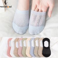 5 Pairs/Lot Invisible Candy Cotton Breathable Socks Non-Slip Mesh Women Summer Girls Casual Short Ankle Boat Low Cut Lady Sox Socks Tights