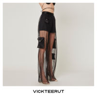 VICKTEERUT (ราคาปกติ 12,500-.) Wide Leg Trousers with Utility Pockets  กางเกงขาบาน ตกแต่งกระเป๋า