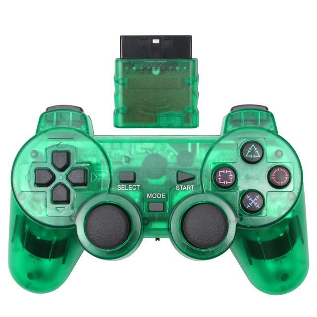 dt-hot-transparent-color-gamepads-controller-ps2-video-game-console-with-2-4g-receiver