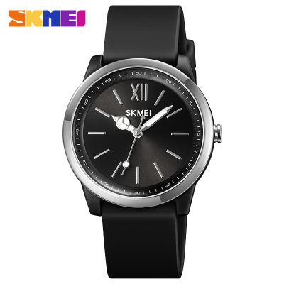 แฟชั่นนาฬิกาควอตซ์5bar กันน้ำนาฬิกาข้อมือสตรีสำหรับผู้หญิง TPU วงแฟชั่นที่เรียบง่ายนาฬิกาควอตซ์นาฬิกาข้อมือสีชมพูสีดำ