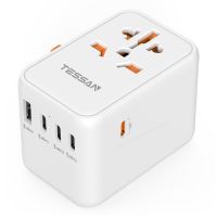 TESSAN 65W GaN Universal Travel Adapter พร้อมพอร์ต USB Type-C ชาร์จไฟได้อย่างรวดเร็วอะแดปเตอร์เดินทางทั่วโลกปลั๊ก EU / UK / US / Australia