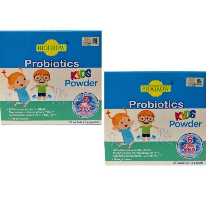 Biogrow Probiotics Kids Powder Sachets 1g x 30 sachets (Twinpack) | Lazada