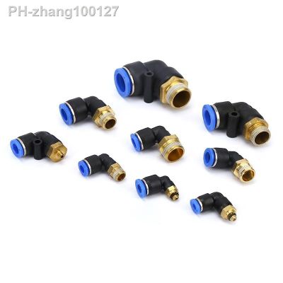 4mm 6mm 8mm 10mm Tube To 1/8 1/4 3/8 1/2 BSP Male Thread Elbow Air Pneumatic Pipe Fitting Quick Connector