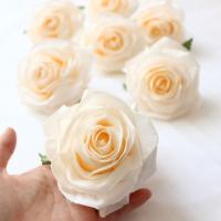 hot【cw】 big rose head large roses heads silk flower artificial flowers 5pcs home wedding craft supplies decoration accessories