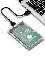 ♘۞☈ 2.5 Inch Hard Disk Case USB 3.0 SSD Shell Typec Interface Transparent Solid State Mobile Hard Disk Box 5 Gbps Support 2TB UASP