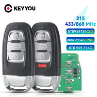 KEYYOU กุญแจรถระยะไกลกึ่ง Keyless 34BTN 315MHz433MHZ868MHZ 8T0 959 754C สำหรับออดี้ Q5 A4L RS5 A6 A7 A8 RS4 S5