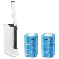Wall Toilet Wand Kit,Disposable Toilet Brush with Holder, Disposable Toilet Cleaning System with 16 Toilet Wand