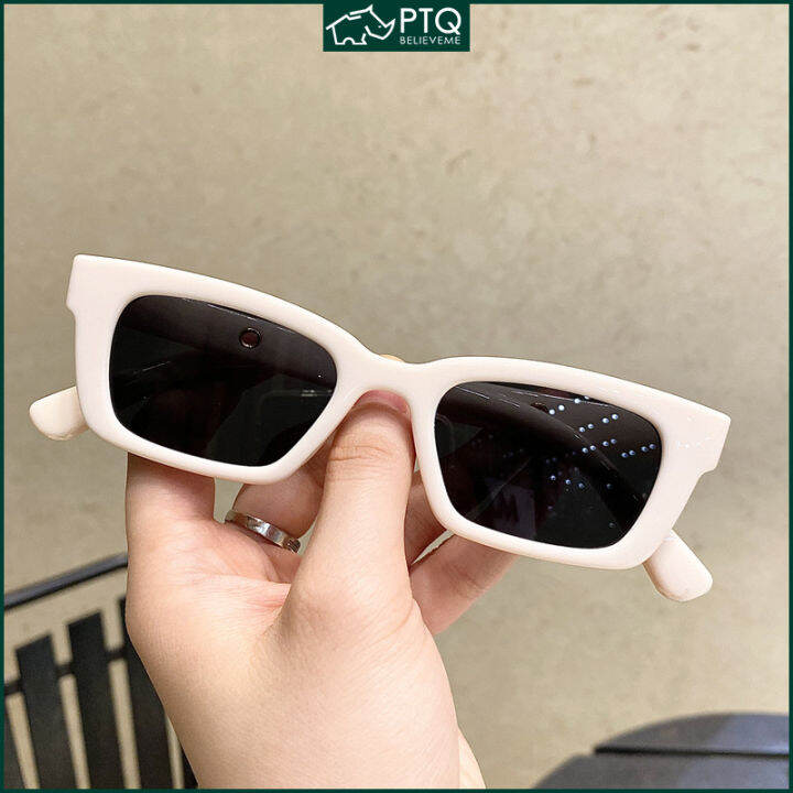 Sunglasses Retro Rectangular Ins Glass lenses Sun glasses Korean ...