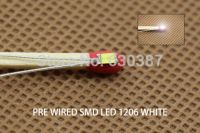 Limited Time Discounts T1206W 20Pcs Pre-Soldered Micro Litz Wired Leads Bright White SMD Led 1206 NEW