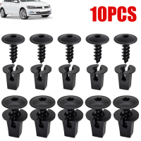 10Pcs รถ Fastener คลิป Rivet พร้อมฐาน Auto Fender Lining แผงประตู Pin Retainer Snap สกรู Fastener Kit