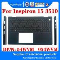 054WVM 54WVM ใหม่สำหรับ Dell Inspiron 3510อะไหล่แล็ปท็อปที่วางแขนแผงฝาปิดไม่มี/มีเปลือกสีเงินแป้นพิมพ์เรืองแสง