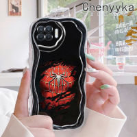 เคส Chenyyka สำหรับ OPPO A93 2020 F17 Pro Reno 4F Reno 4 Lite เคสแฟชั่นลายแมงมุมเนื้อครีมกันกระแทกแบบใสนิ่มเคสมือถือโปร่งใสลายกล้องถ่ายรูปที่สร้างสรรค์เคสป้องกันซิลิกาเจล