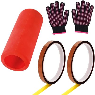 Sublimation Tumblers Silicone Bands Sleeve Kit for 20 Oz Straight Blanks Cups with Heat Resistant GlovesTransfer Tape