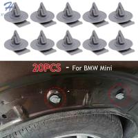 HK 20ชิ้นตัวยึดคลิปตัดโป่งล้อรถยนต์หมุดสีเทาสำหรับ BMW Mini Cooper R50 R52 R53 R56เสาตกแต่งภายนอกรถ F56