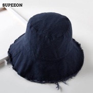 SUPEEON men s bucket hat Canvas Raw Edge Korean Fashion Hat sun hat Can be
