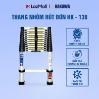 THANG NHÔM RÚT ĐƠN XẾP GỌN CAO CẤP HAKAWA HK-138 (3.8m) - HÀNG CHÍNH HÃNG - BẢO HÀNH 2 NĂM