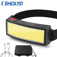 LED Headlamp Portable COB Headlight with Built-in Battery Flashlight USB Rechargeable Head Lamp Torch CEHOLYD 2021 New Style